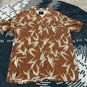 Junk Food Clothing brown Hawaiian shirt Size M